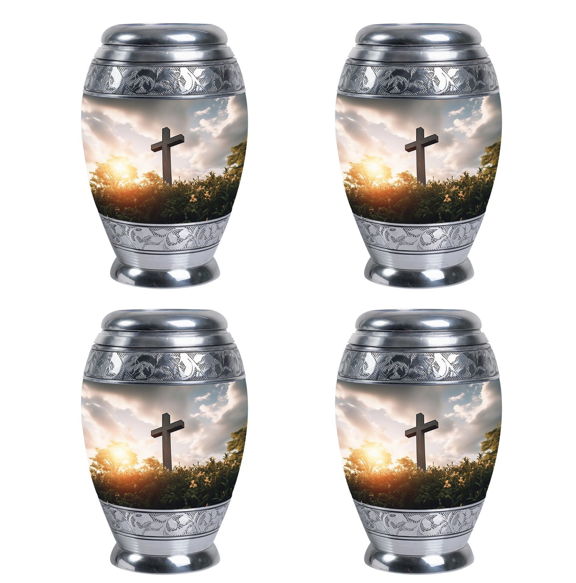 3-inch Aluminium Jesus Christ cross Cremation Urn