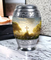 Large Holy Cross Cremation Urn for human ashes.