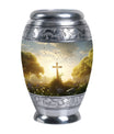 Large Holy Cross Cremation Urn for human ashes.