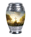 Large Holy Cross Cremation Urn for human ashes.