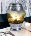 Large Holy Cross Cremation Urn for human ashes.