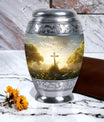 Large Holy Cross Cremation Urn for human ashes.