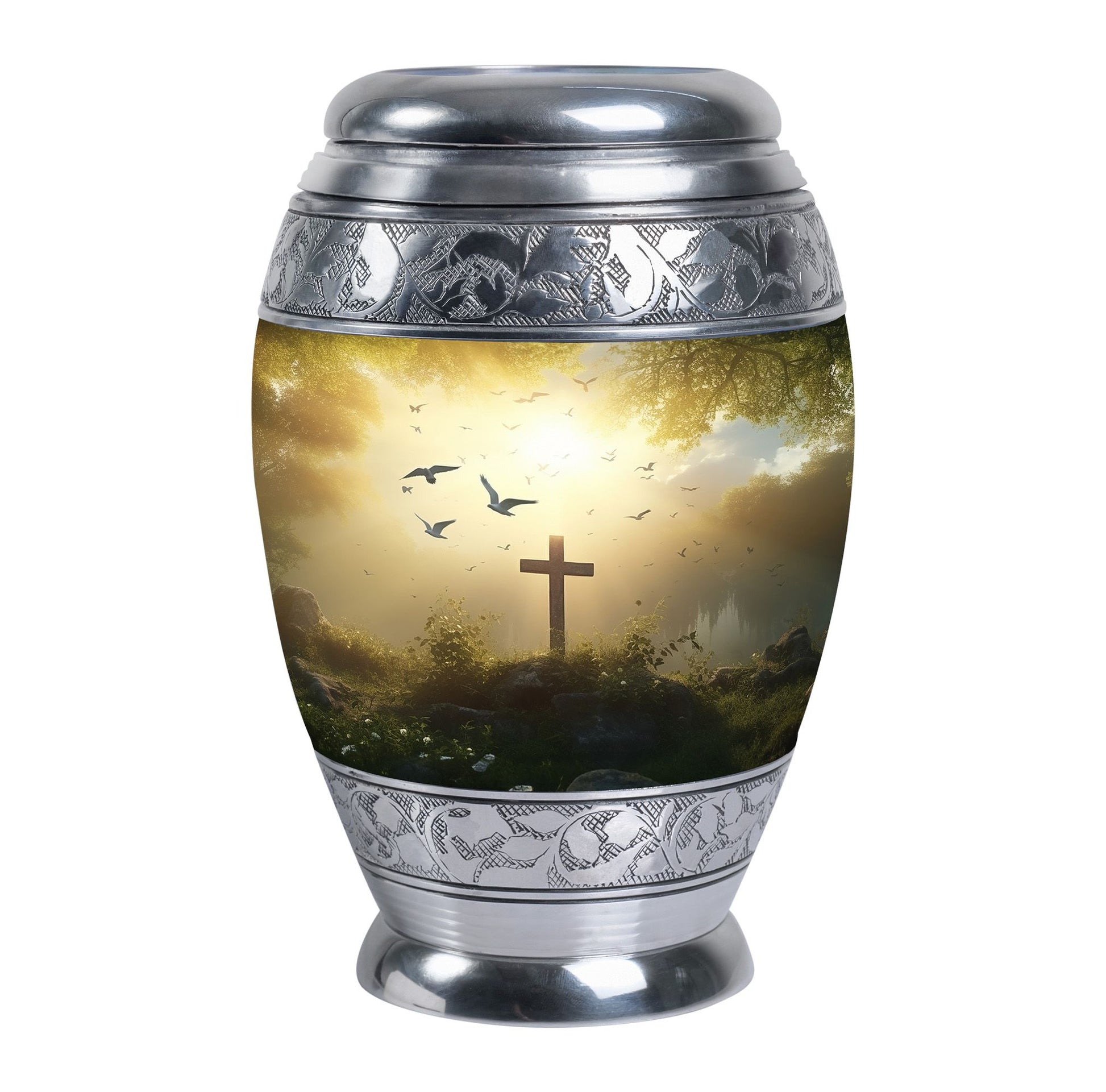 Jesus Christ cross, suited as unique burial urns for ashes