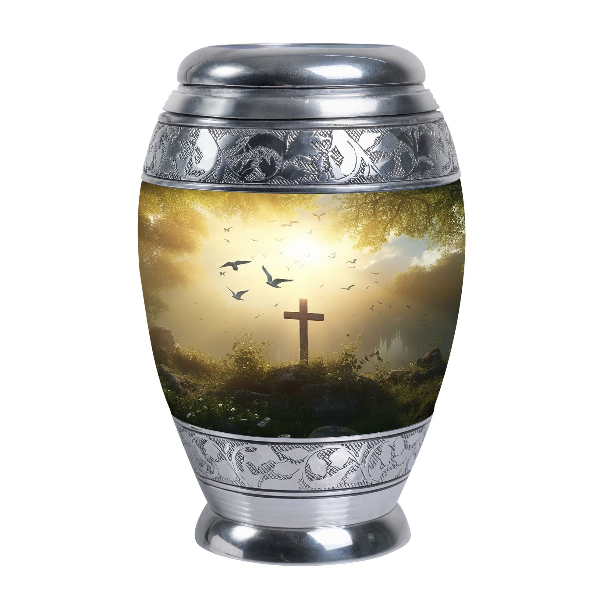 Jesus Christ cross, suited as unique burial urns for ashes