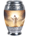 Classic 3-inch Jesus Christ cross cremation urn in aluminium