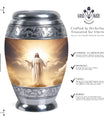 Classic 3-inch Jesus Christ cross cremation urn in aluminium