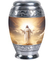 Classic 3-inch Jesus Christ cross cremation urn in aluminium