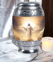 Classic 3-inch Jesus Christ cross cremation urn in aluminium