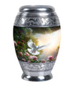 Dove flying Memorial Urn for cremation.