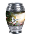 Dove flying Memorial Urn for cremation.