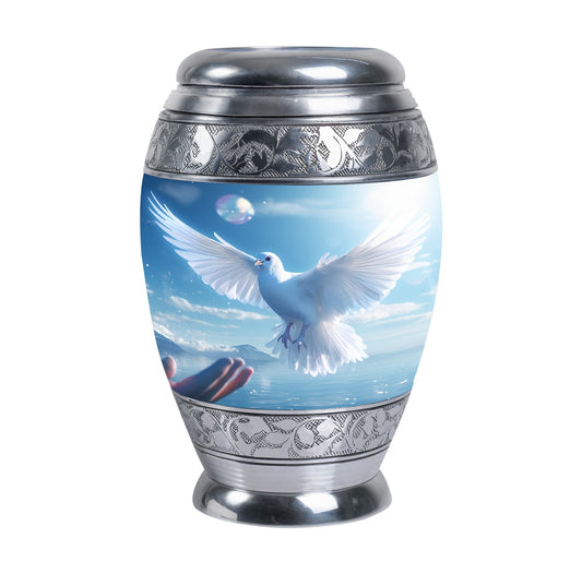 Classic Dove Urn for Human Ashes.