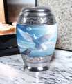 Classic Dove Urn for Human Ashes.