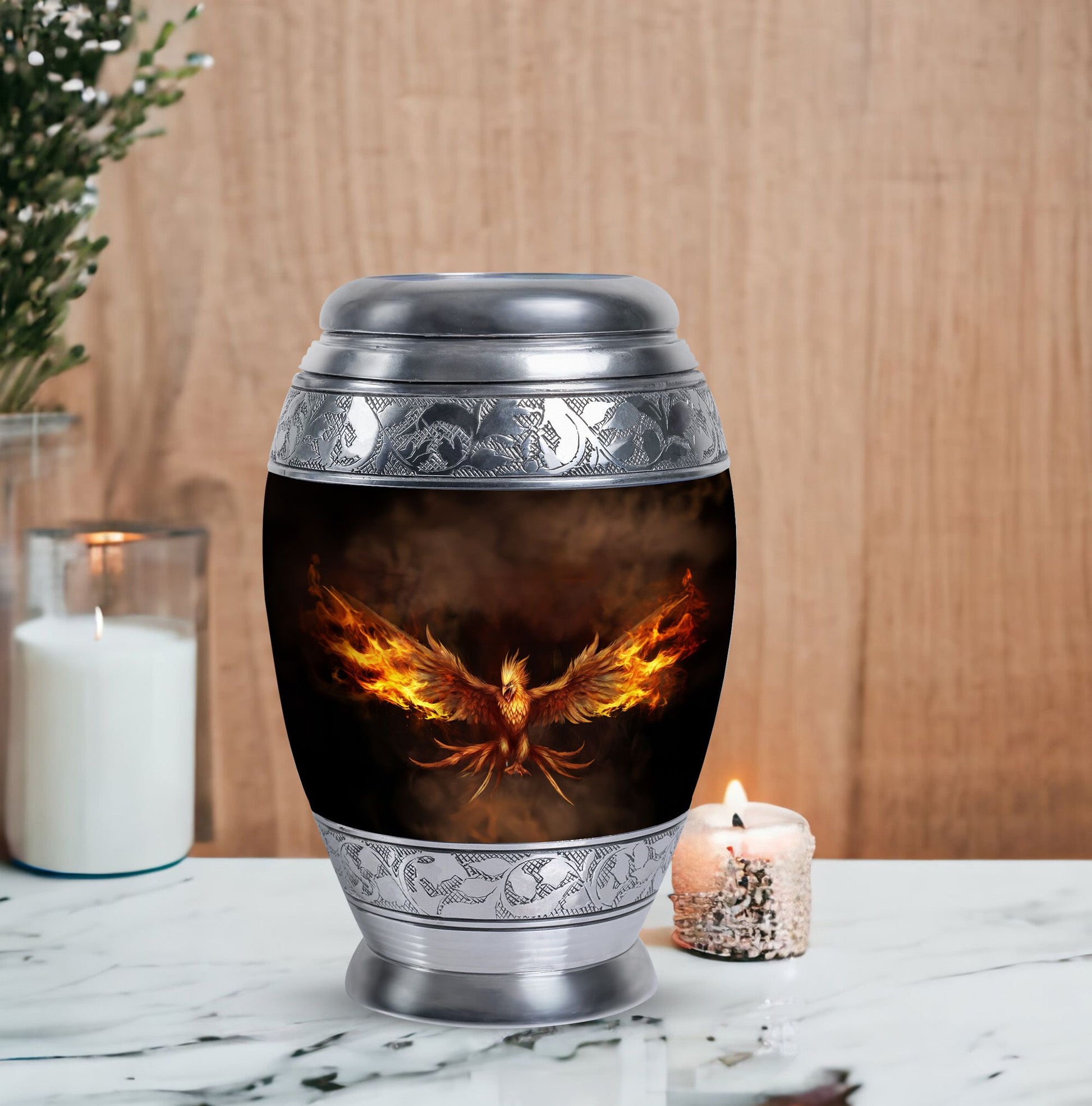 large Angry Phoenix Urn for Human ashes.