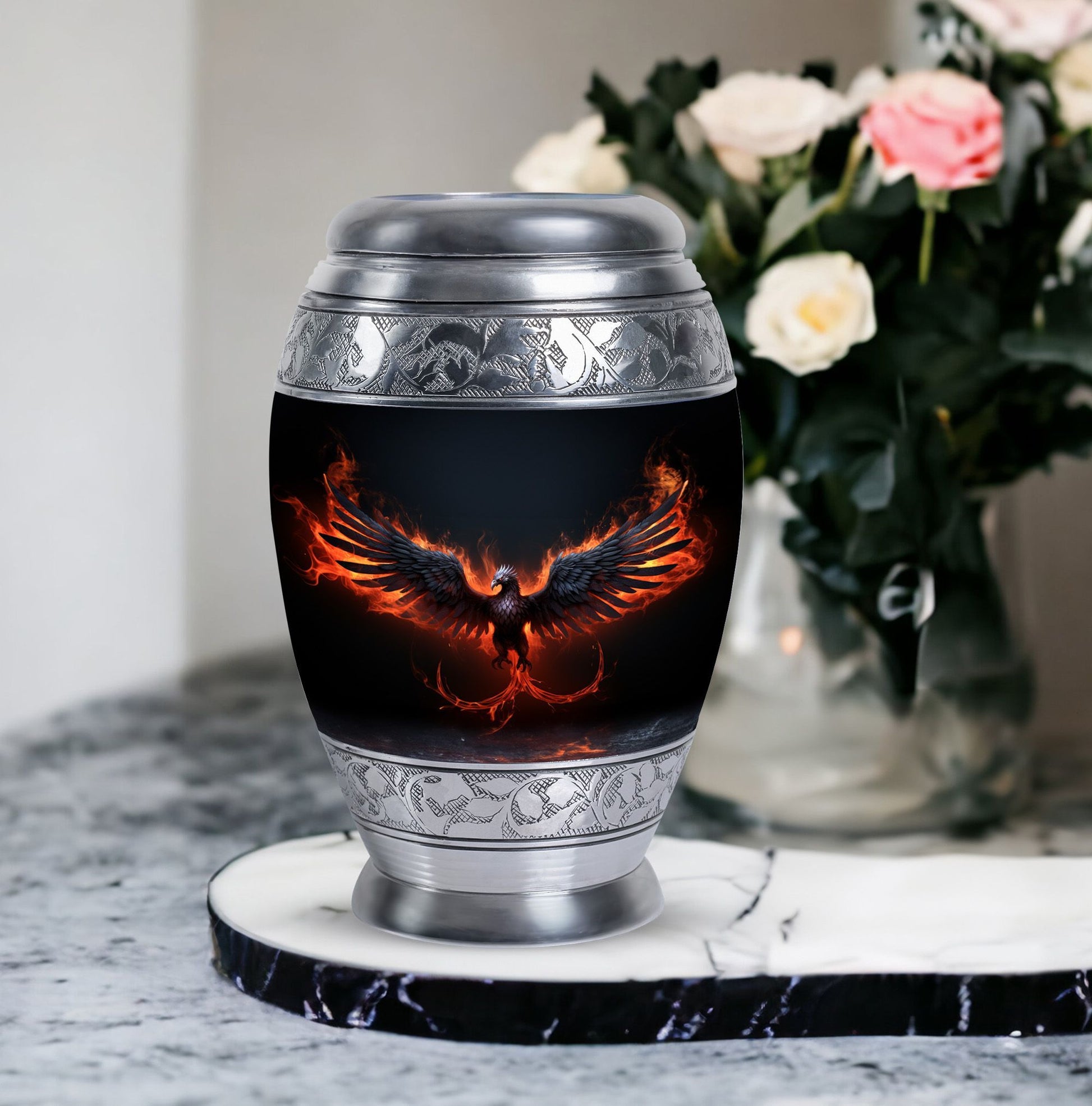 Black Phoenix Memorial Urn.