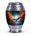 Classic 3-inch Blue Phoenix Cremation Urn For Ashes.