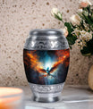 Classic 3-inch Blue Phoenix Cremation Urn For Ashes.