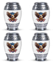 Classic urn featuring an eagle with an American flag.