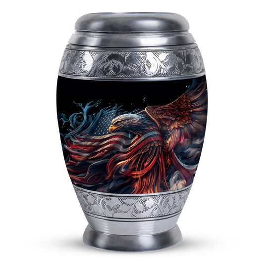 3-inch classic eagle urn crafted from aluminium