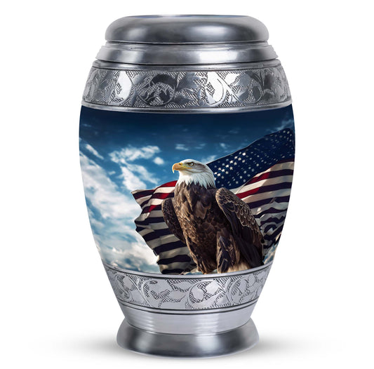 Eagle Urn, Aluminium, perfect for cremated human ashes