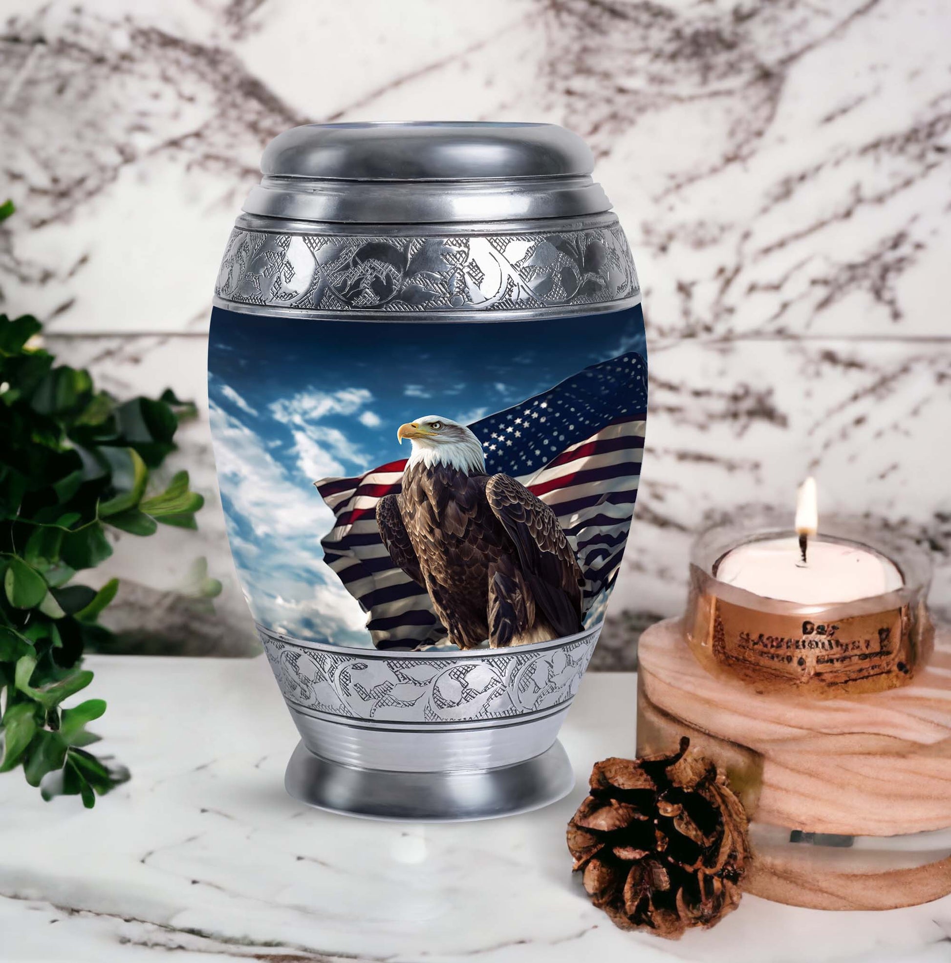 Eagle Urn, Aluminium, perfect for cremated human ashes