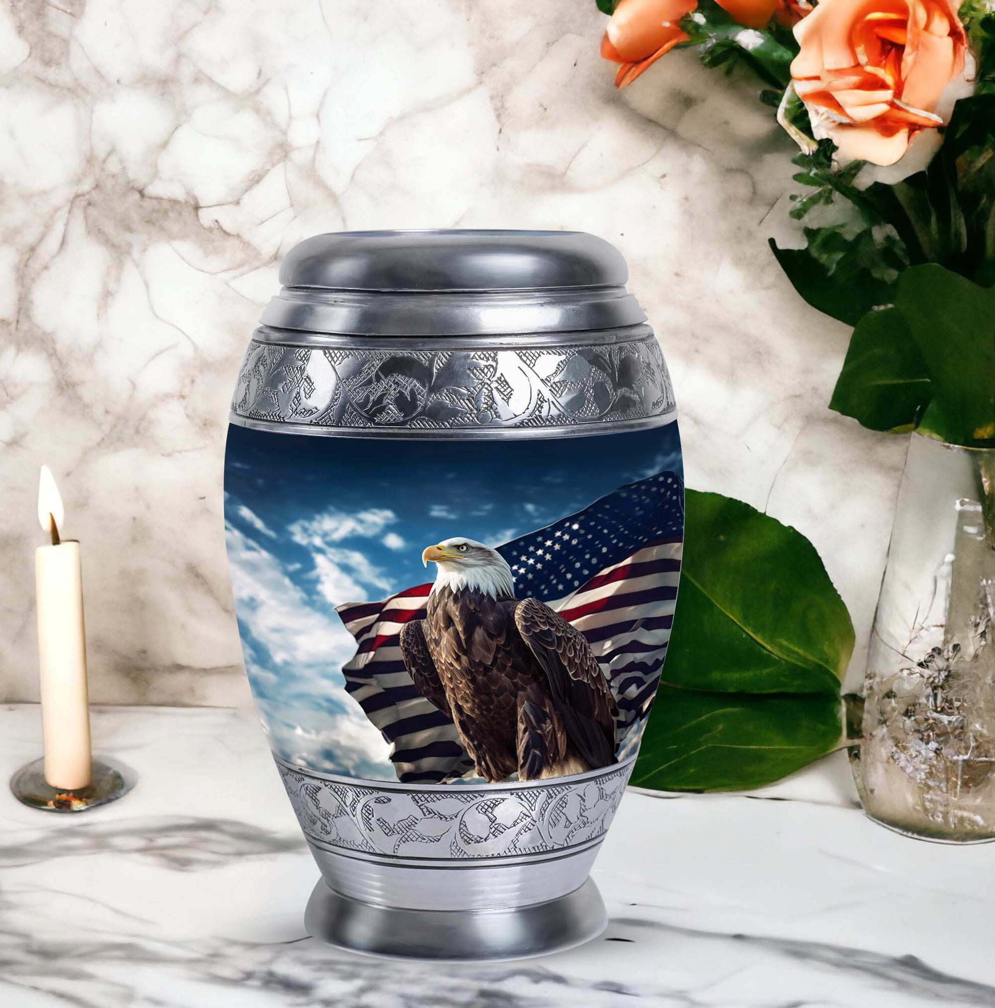 Eagle Urn, Aluminium, perfect for cremated human ashes