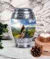 Eagle Memorial Urn, a classic large aluminium cremation urn.