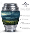 Small Mountain-themed Cremation Keepsake Urn, suitable for Ashes of Adult Male or Mom