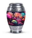 Monar_Urn, Mountains Mini Urn for Human Ashes, Large and Personalized Metal Urn made of Aluminium, includes a velvet pouch