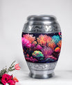 Monar_Urn, Mountains Mini Urn for Human Ashes, Large and Personalized Metal Urn made of Aluminium, includes a velvet pouch