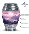 Large Mountains urn for safely keeping adult human ashes, suitable for both male and female