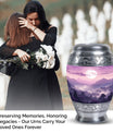 Large Mountains urn for safely keeping adult human ashes, suitable for both male and female