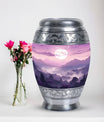 Large Mountains urn for safely keeping adult human ashes, suitable for both male and female