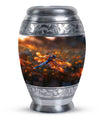 Fiery Dragonfly Dreams - Dragonfly Urn Memorial, Funeral Shape Urn