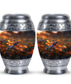 Fiery Dragonfly Dreams - Dragonfly Urn Memorial, Funeral Shape Urn