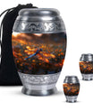 Fiery Dragonfly Dreams - Dragonfly Urn Memorial, Funeral Shape Urn