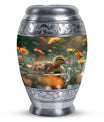 Dawn Flower Duckling - Duck Urn Large Memorial, Funeral Urn For Ashes