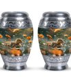 Dawn Flower Duckling - Duck Urn Large Memorial, Funeral Urn For Ashes
