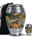 Dawn Flower Duckling - Duck Urn Large Memorial, Funeral Urn For Ashes
