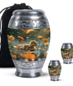 Dawn Flower Duckling - Duck Urn Large Memorial, Funeral Urn For Ashes