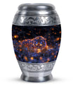 Starry Night Prowl - Tiger Urn Memorial, Funeral Shape Urn