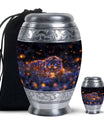 Starry Night Prowl - Tiger Urn Memorial, Funeral Shape Urn