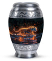Fiery Rain Stride - Tiger Urn Memorial, Funeral Cremation Urn For Ashes