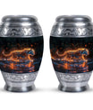 Fiery Rain Stride - Tiger Urn Memorial, Funeral Cremation Urn For Ashes