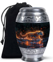 Fiery Rain Stride - Tiger Urn Memorial, Funeral Cremation Urn For Ashes
