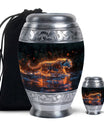 Fiery Rain Stride - Tiger Urn Memorial, Funeral Cremation Urn For Ashes