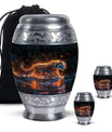 Fiery Rain Stride - Tiger Urn Memorial, Funeral Cremation Urn For Ashes