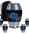 Spectral Bloom Stealth - Tiger Urn Large Memorial, Funeral Urn For Ashes