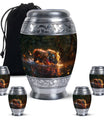 Glowing Monsoon Majesty - Tiger Urn Memorial, Funeral Shape Urn