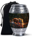 Glowing Monsoon Majesty - Tiger Urn Memorial, Funeral Shape Urn