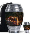 Glowing Monsoon Majesty - Tiger Urn Memorial, Funeral Shape Urn